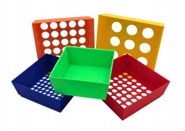 Colourful Building Block Sorter – a stackable container for sorting building blocks