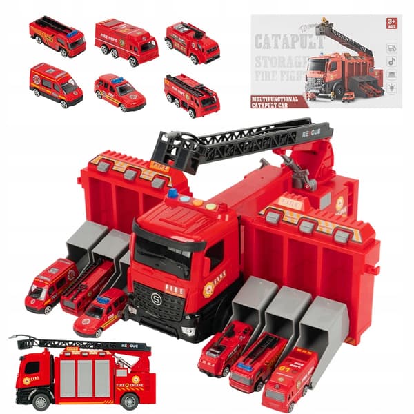 Fire engine set: Toy fire engines, 7-piece set