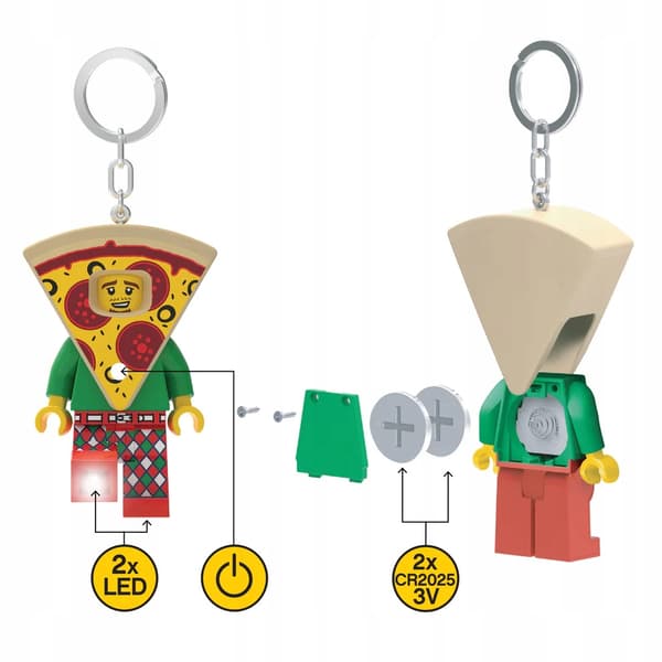 LEGO LED TORCH KEYRING – PIZZA KEYRING WITH TORCH