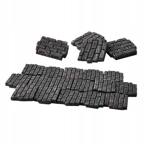 20-piece set: Cyan Fortress Model, Brick Miniatures, Sand, Tabletop Scene, Accessory Sets