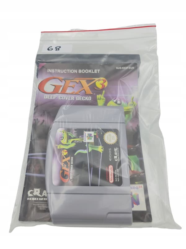 NINTENDO 64 GEX 3 DEEP COVER GECKO