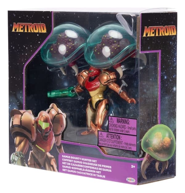 Metroid Samus Bounty Hunter Mini 3-Pack Figurine, 6 cm – Nintendo