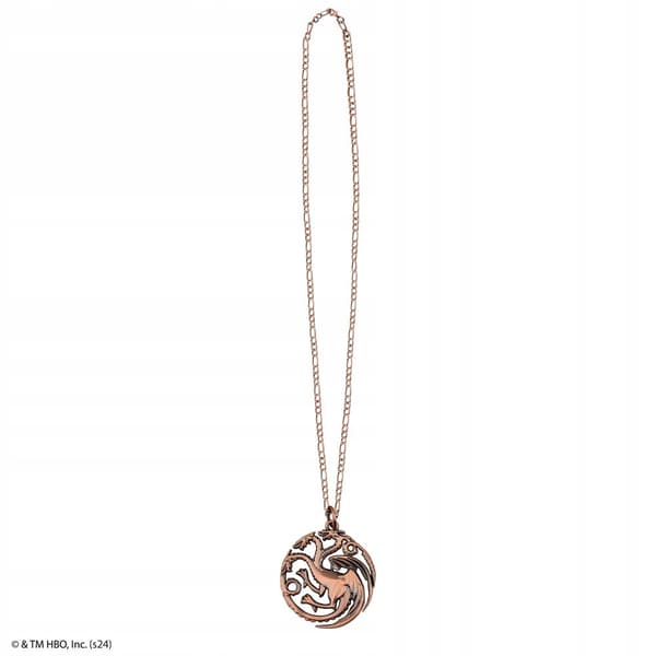 Game of Thrones Christmas tree decoration featuring a Targaryen necklace