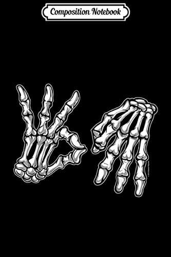 Composition Notebook: Legends of Lucha Libre Penta Zero M Skeleton Hands