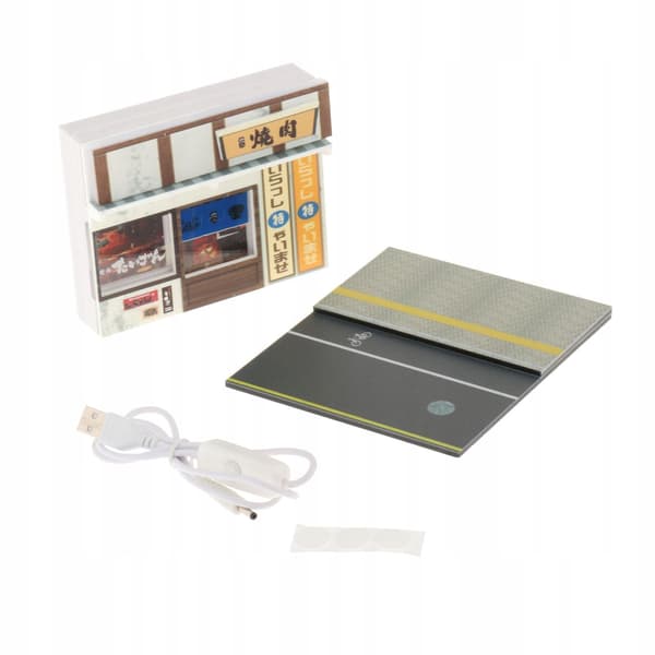 1/64 Diorama Parking Scene, Scenery Models for a BBQ Restaurant Model