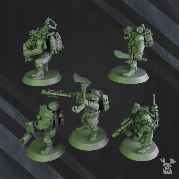 Blak Orks Mob x5 DakkaDakkaStore