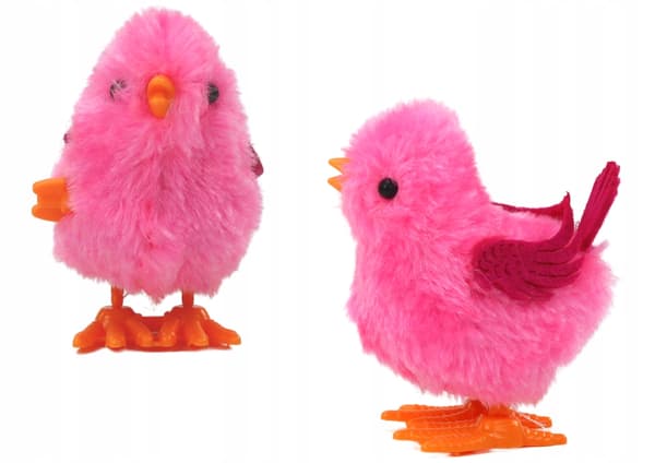 Jumping Chicken Wind-up Toy Figurine – Pink