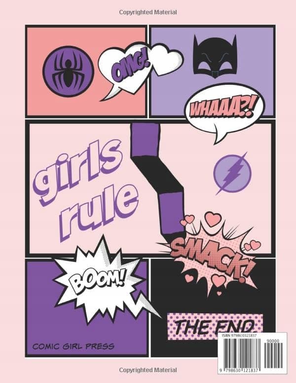 GIRL POWER: Blank Comic Book: Draw Your Own Comic