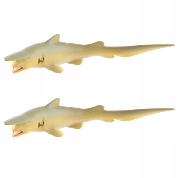2 PCS. SHARK REPLICA, DESK DECORATION, PVC, MULTICOLOURED