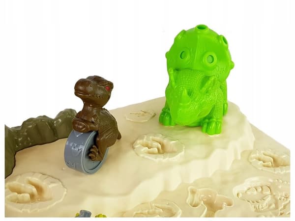 Ciastolina Dinosaurs Egg Mould Table with Volcano and Glowing Lava, 4 Colours