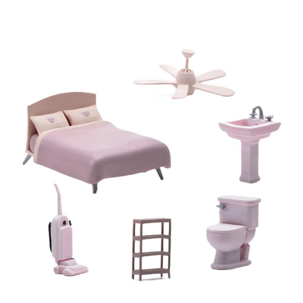 1:64 Miniature furniture model set Tiny ceiling fan Model Craft Small