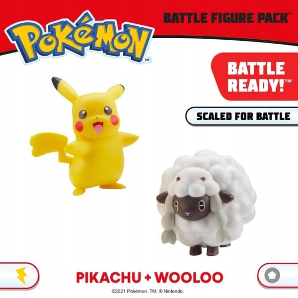 POKEMON Pikachu and Wooloo Battle Figure Pack