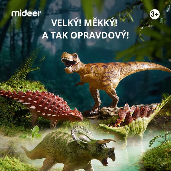 Hand-painted Ankylosaurus figurine by Mideer