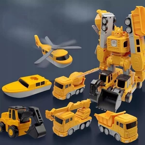 Magnetic Deformation Engineering Car Toy Set 35W1