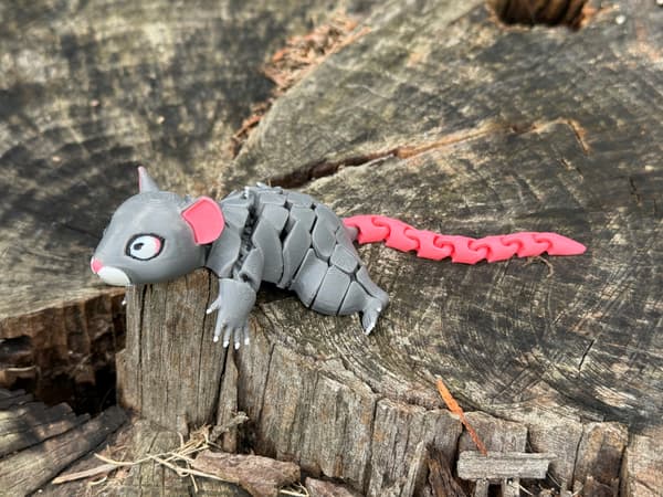 3D segmented mouse – a movable figurine, absolutely adorable! A toy, a gift