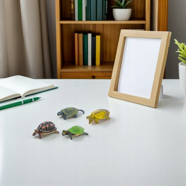 4 REALISTIC TOY TURTLE FIGURINES FOR A CHILDREN’S PARTY