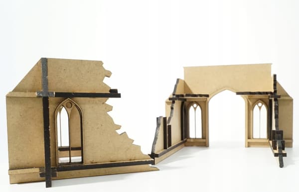 Wargaming Complex MDF Model: Gothic Terrain Works – Ruined Chapel Bunker
