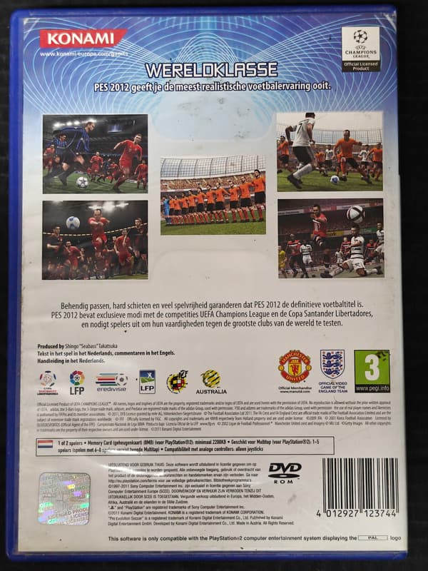 PES 2012 Pro Evolution Soccer (PS2) (English) Dutch Edition for PlayStation 2
