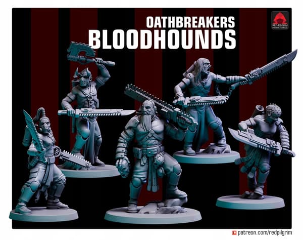 OATHBREAKERS BLOODHOUNDS x5 Red Pilgrim Miniatures