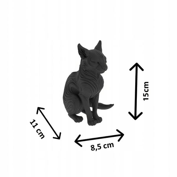 DECORATIVE FIGURINE: CAT SITTING ON A BASE – MANY COLOURS