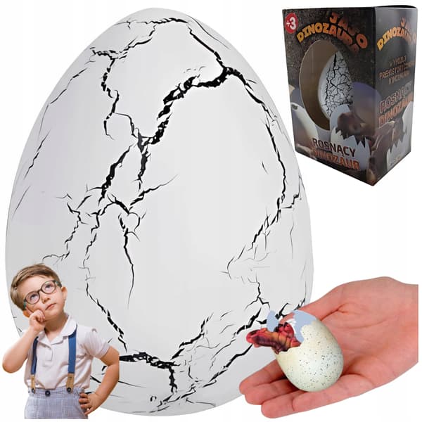 5x DINOSAUR EGG: hatching, growing DINOSAUR – LARGE, PERFECT AS A GIFT