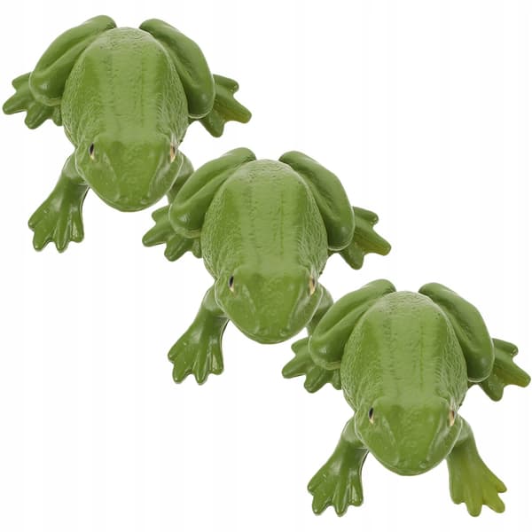 3 DECORATIVE FROG FIGURINES – EDUCATIONAL MODEL FOR THE HOME