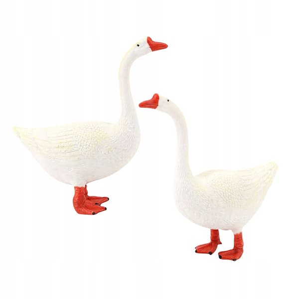 2 COLLECTOR’S ITEMS: MINI PLASTIC DECORATIVE GEESE