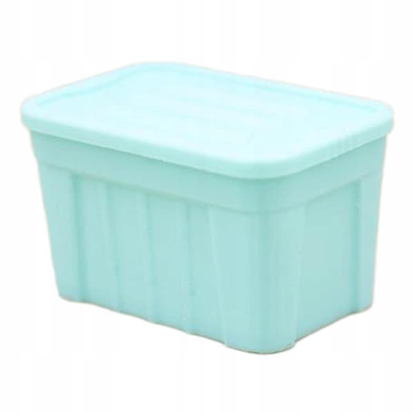 Doll Miniature Mini Organiser Box Stackable Storage Container Model Green