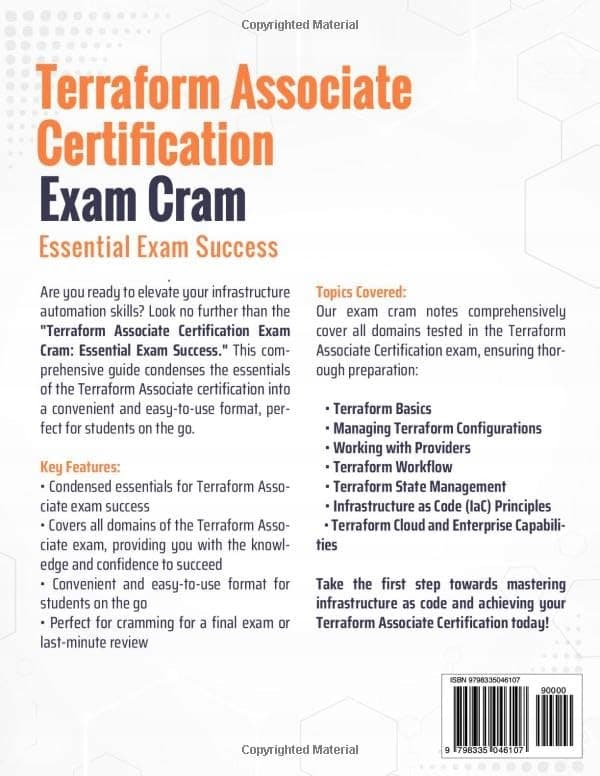 Reads, VERSAtile Terraform Associate Certification Exam Cram: Essential Exam