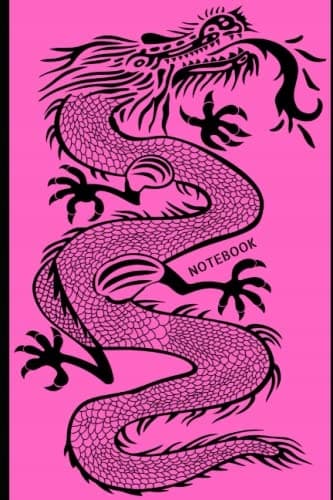 Notebook: Dragon Notebook, in pink. 6x9 inches