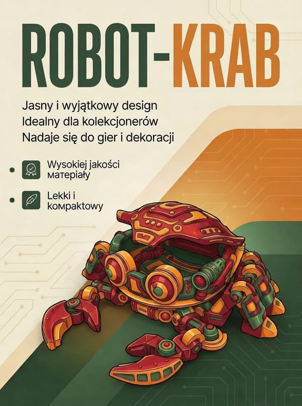 Futuristic collector’s figurine – 3D mechanical crab