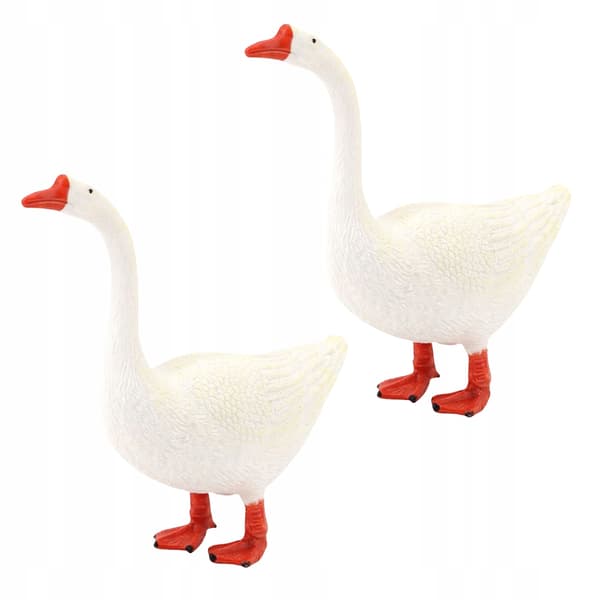 2 COLLECTOR’S ITEMS: MINI PLASTIC DECORATIVE GEESE