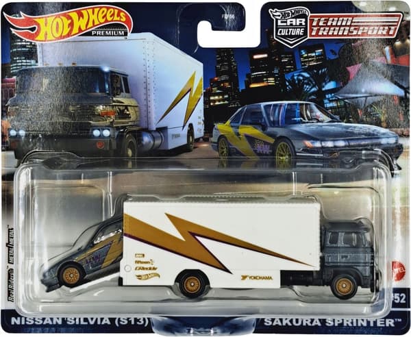 HOT WHEELS PREMIUM TEAM TRANSPORT NISSAN SILVIA SAKURA SPRINTER
