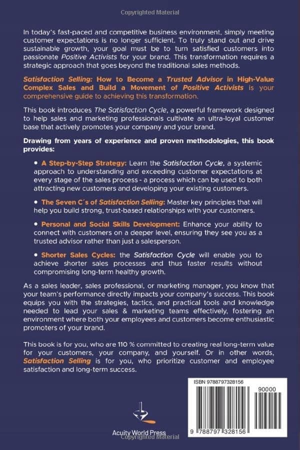 Riggio, Joseph *Satisfaction Selling: How to Become a Trusted Advisor in the*