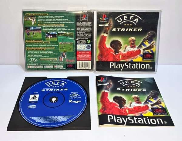 UEFA Striker 3xA PlayStation (PSX) – boxed