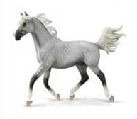 A half-Arabian stallion, grey-black in colour, 1:12 scale