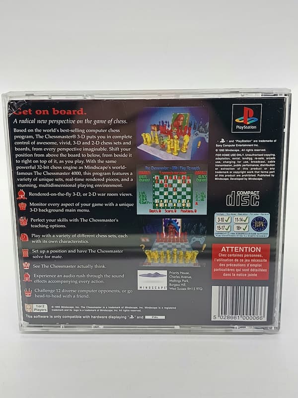 The Chessmaster 3-D PlayStation (PSX) boxed – NEW REPLACEMENT BOX