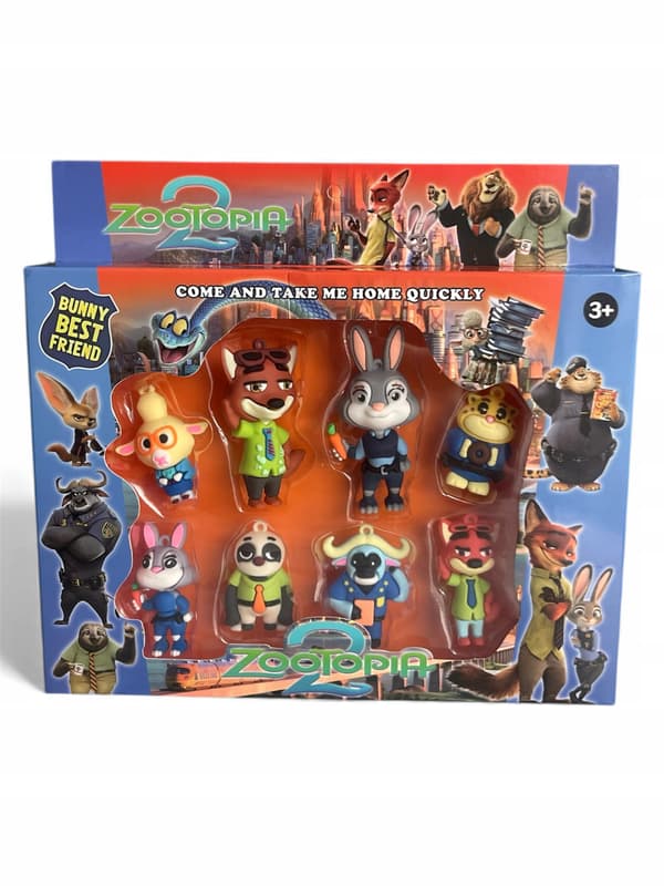 Zootopia Figure Set – Rubber Zootopia Figures – 8 pieces