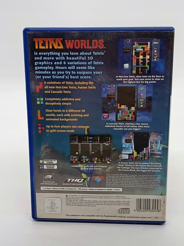 PS2 game: TETRIS WORLDS for Sony PlayStation 2 (PS2)
