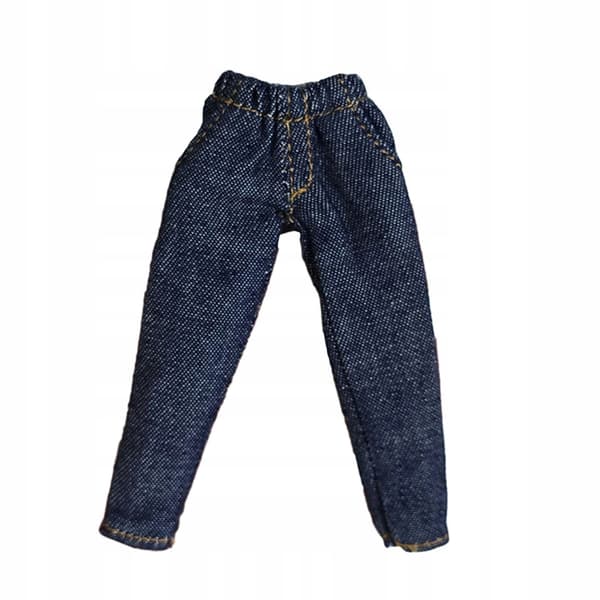 1/12 Action Figure Clothes, Trendy Jeans, Deep Blue