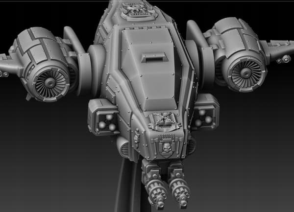 Silver Wardens’ Death Claw Gunship – a proxy model for board games/D&D/GURPS