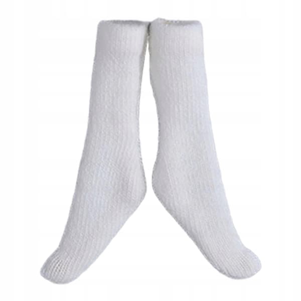 Miniature socks for 1/12 scale action figures, a doll accessory, retro white