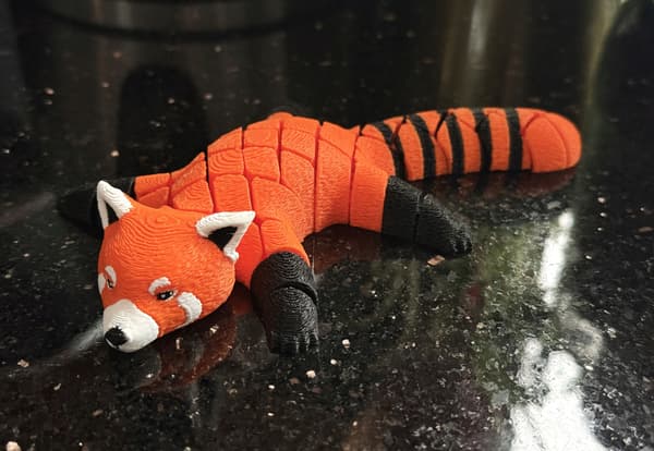 Red Panda 3D – segmented, movable, flexible figurine, toy