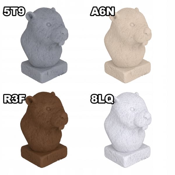BEAVER BUST FIGURINE ON A BASE – DECORATIVE, MANY COLOURS