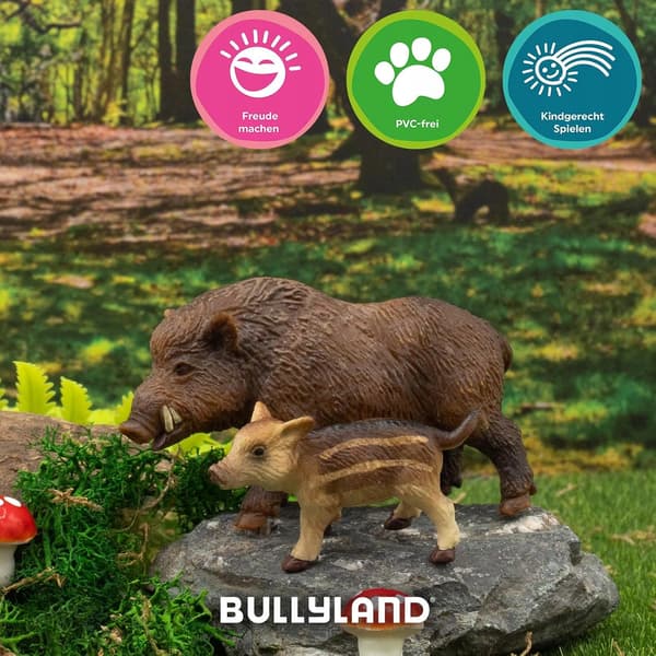 Bullyland Wild Boar Piglet figurine, 5 cm, painted plastic