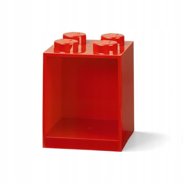 LEGO Brick Shelf, 4 Bricks, Red Bricks