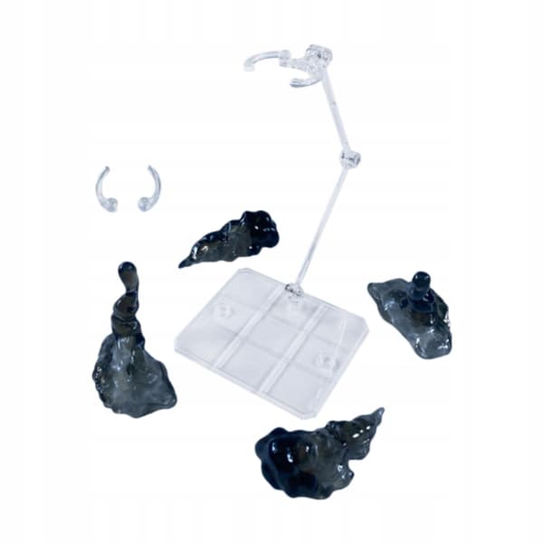 Models with a smoke effect for articulated dolls Realistic diorama scene Black