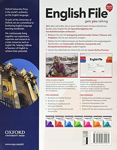 Eng File 4e Elem Students’ Book with German Word List & Online Practice Pack (De/c