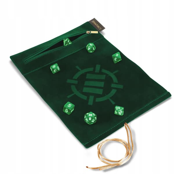 Enhance - Tabletop Roll on a Scroll Bag (case + set of dice) - Green