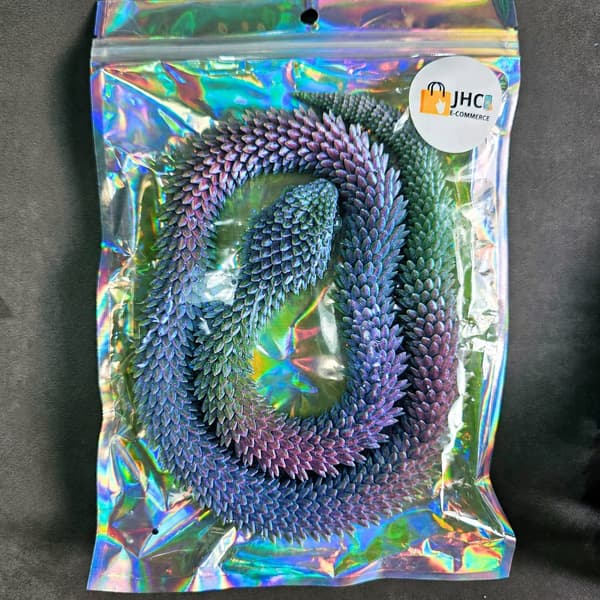 80 cm dragon snake! 3D-printed articulated figurine from the TĘCZOWY 3D printer